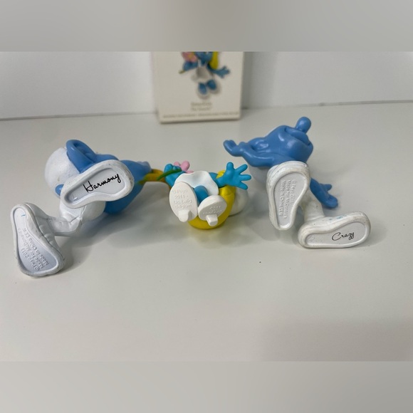 Smurfette Ornament and two McDonalds figurines harmony and Crazy Smurf - Picture 4 of 5